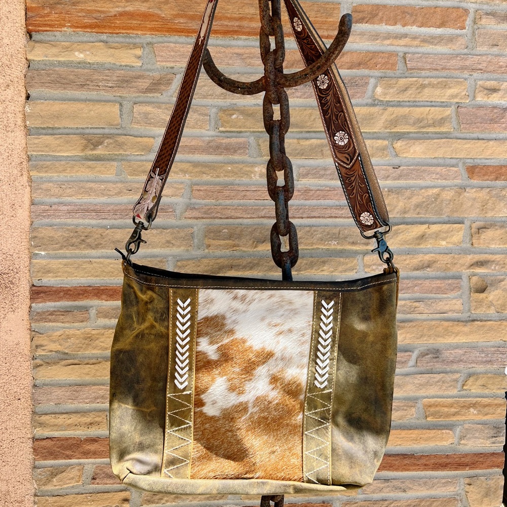 Cow hide handbag